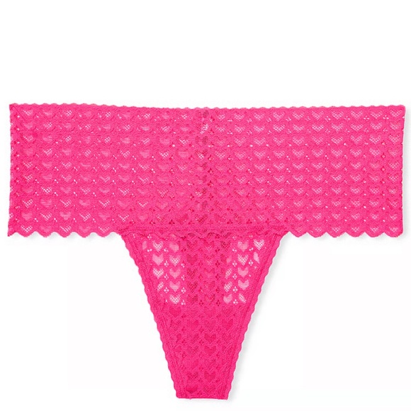 PINK Victoria's Secret Other - 🩷Pink heart Lace Thong Panty